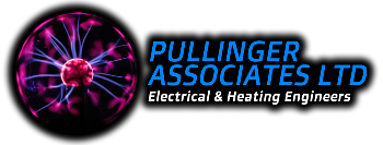 Logo of Pullinger Associates Ltd, showcasing a striking plasma globe image with the text 